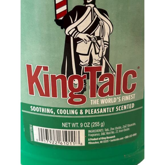 King Talc Soothing Cooling Pleasantly Scented 9oz New - Picture 3 of 6